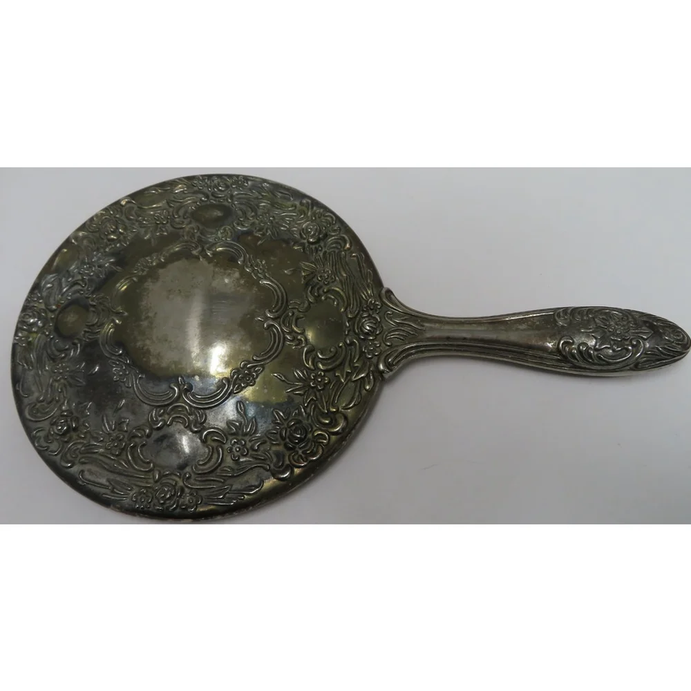 Vintage Vanity Style Hand Held Mirror 9.5